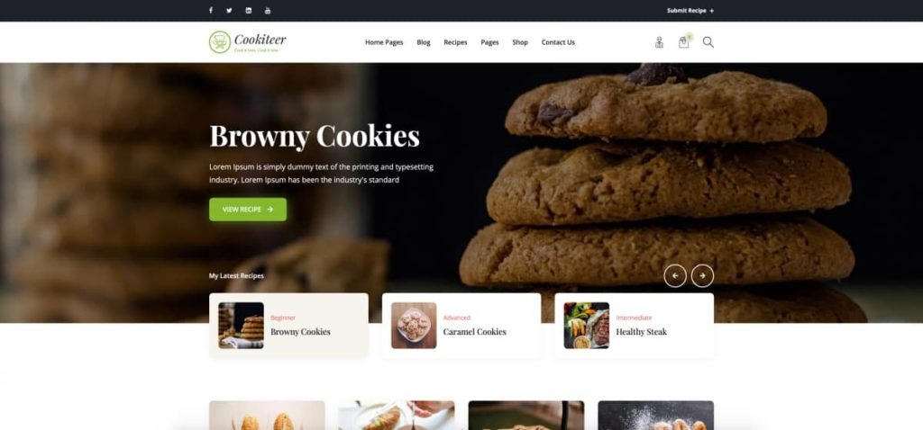 WordPress 食譜烹飪佈景類主題推薦：Cookiteer - Food & Recipe WordPress Theme